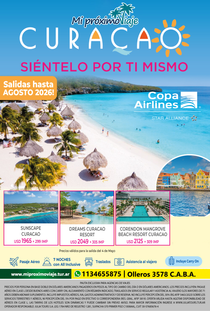 CURACAO CON COPA AIRLINES SALIDAS DIARIAS HASTA AGOSTO